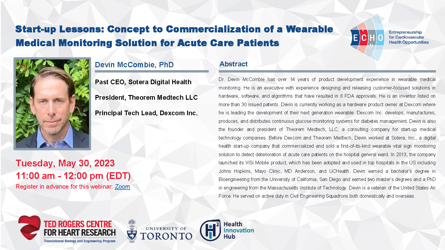 Start-up Lessons: Concept To Commercialization Of A Wearable Medical ...