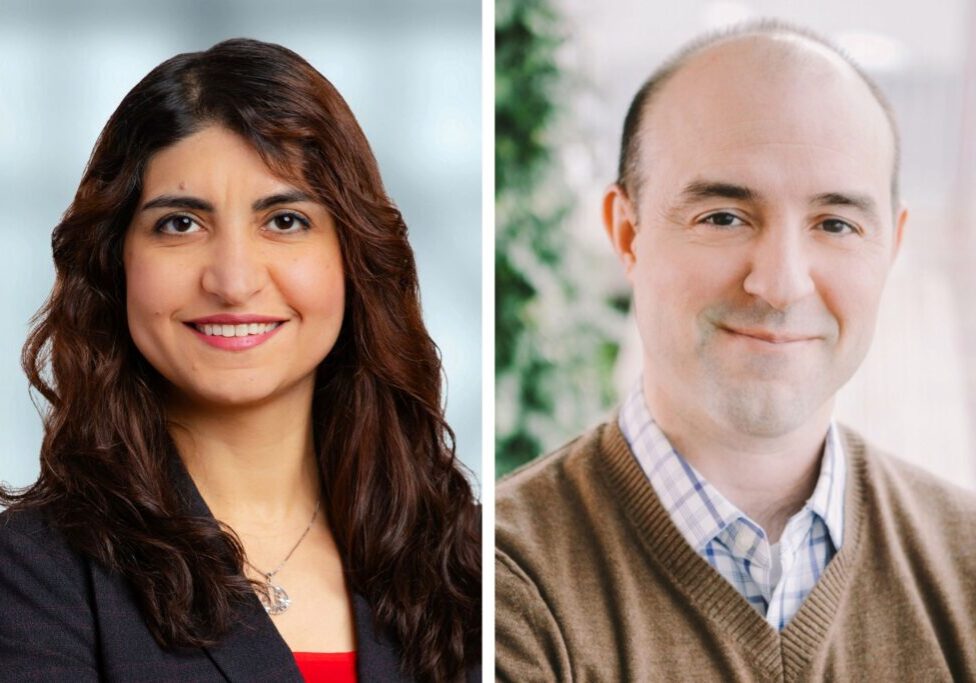 Azadeh Yadollahi (left), a Tier 2 Canada Research Chair in Cardiorespiratory Engineering, and Aaron Wheeler (right), a Tier 1 Canada Research Chair in Microfluidics Bioanalysis, are among 179 researchers across Canada to receive CRC funding in this cycle.