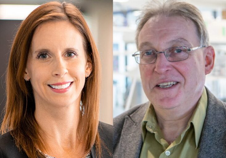 Allison Brown, director, strategy translation, at Medicine by Design and Paul Santerre, director of H2i and a professor at the Faculty of Dentistry and the Institute of Biomedical Engineering